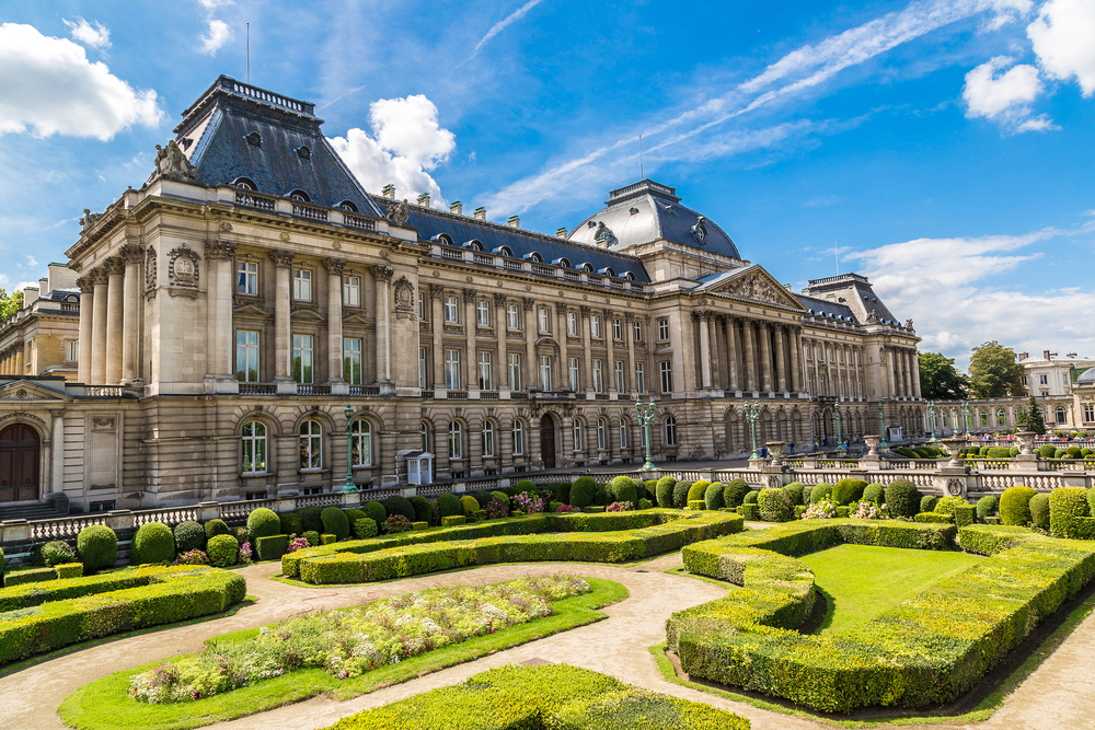 The Royal Palace in Brussels in a beautiful summer day