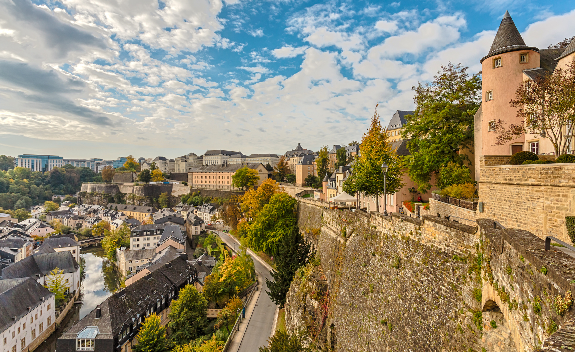 Panorama miasta Luksemburg. Luksemburg.