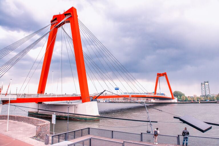 Most Willemsbrug w Rottedramie, zwiedzanie